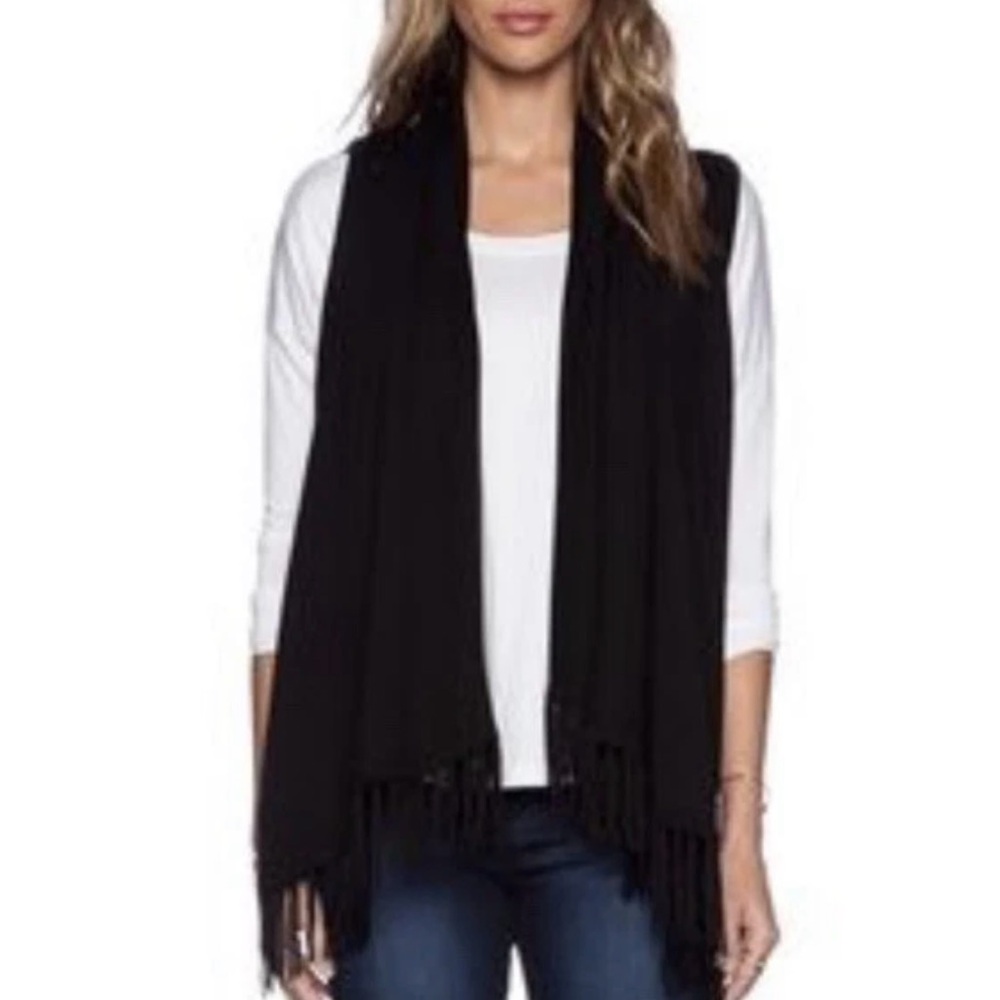 Joseph Black fringe sleeveless vest